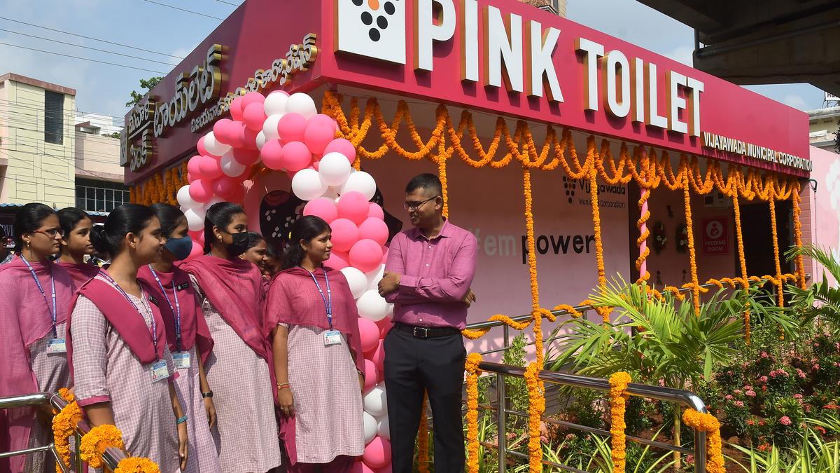 ‘Pink toilet’ inaugurated near Benz Circle in Vijayawada The Hindu